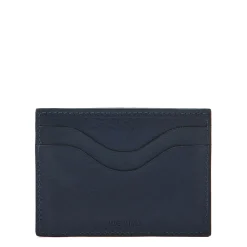 Salina Card case in leather color blue