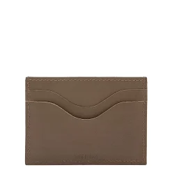 Salina Card case in leather color light grey