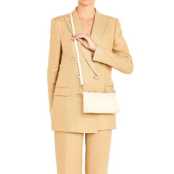 Salina Women's shoulder bag in leather color milk