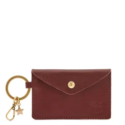 Scarlino Women's keyring in leather color black cherry