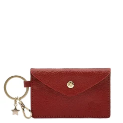 Scarlino Women's keyring in leather color red