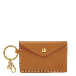 Scarlino Women's keyring in leather color gianduia