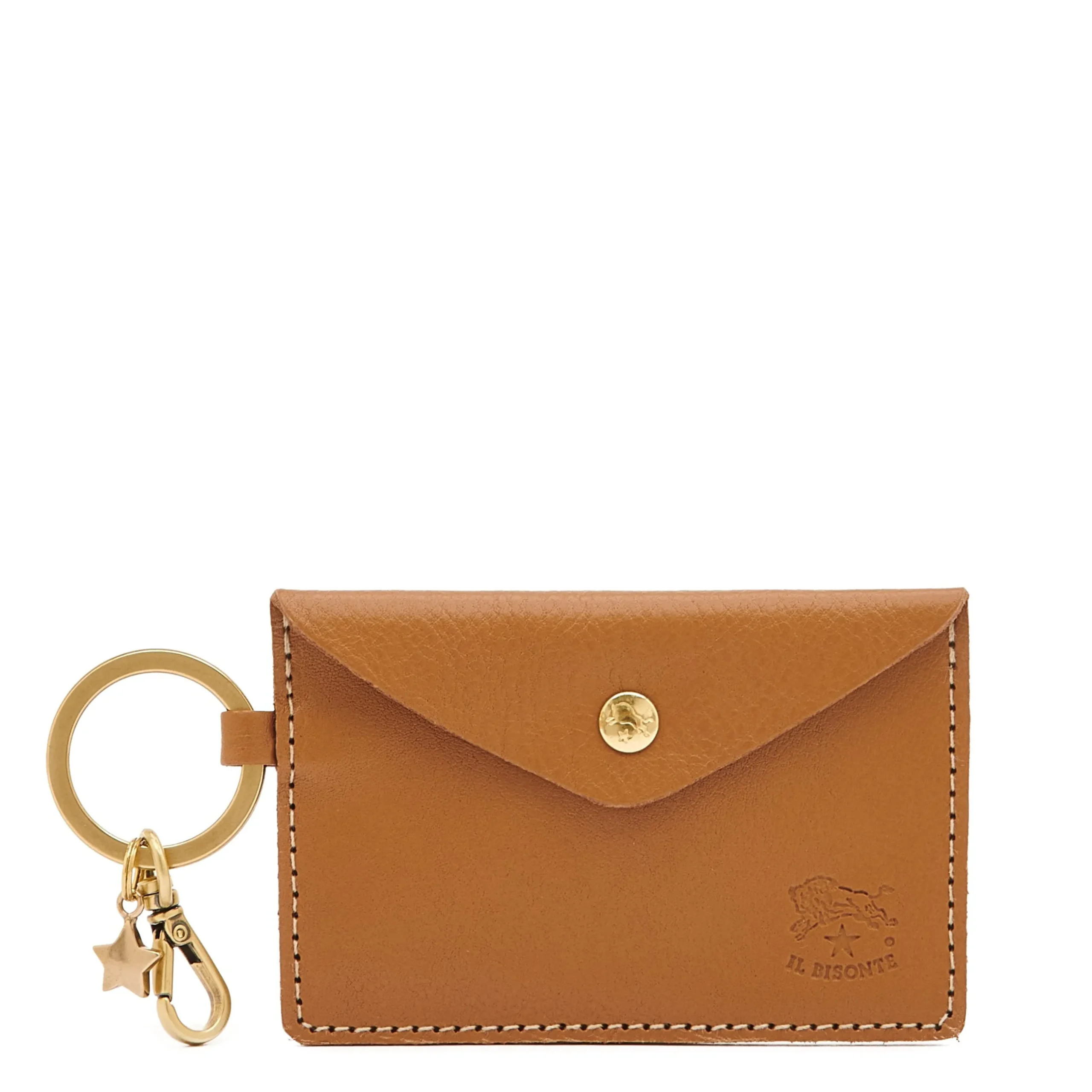 Scarlino Women's keyring in leather color gianduia