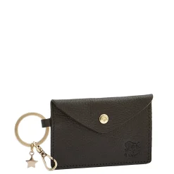 Scarlino Women's keyring in leather color black