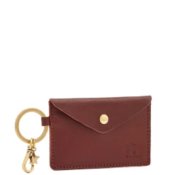 Scarlino Women's keyring in leather color black cherry