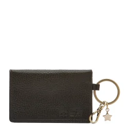 Scarlino Women's keyring in leather color black