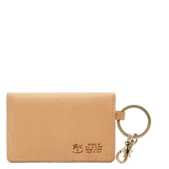Scarlino Women's keyring in leather color natural