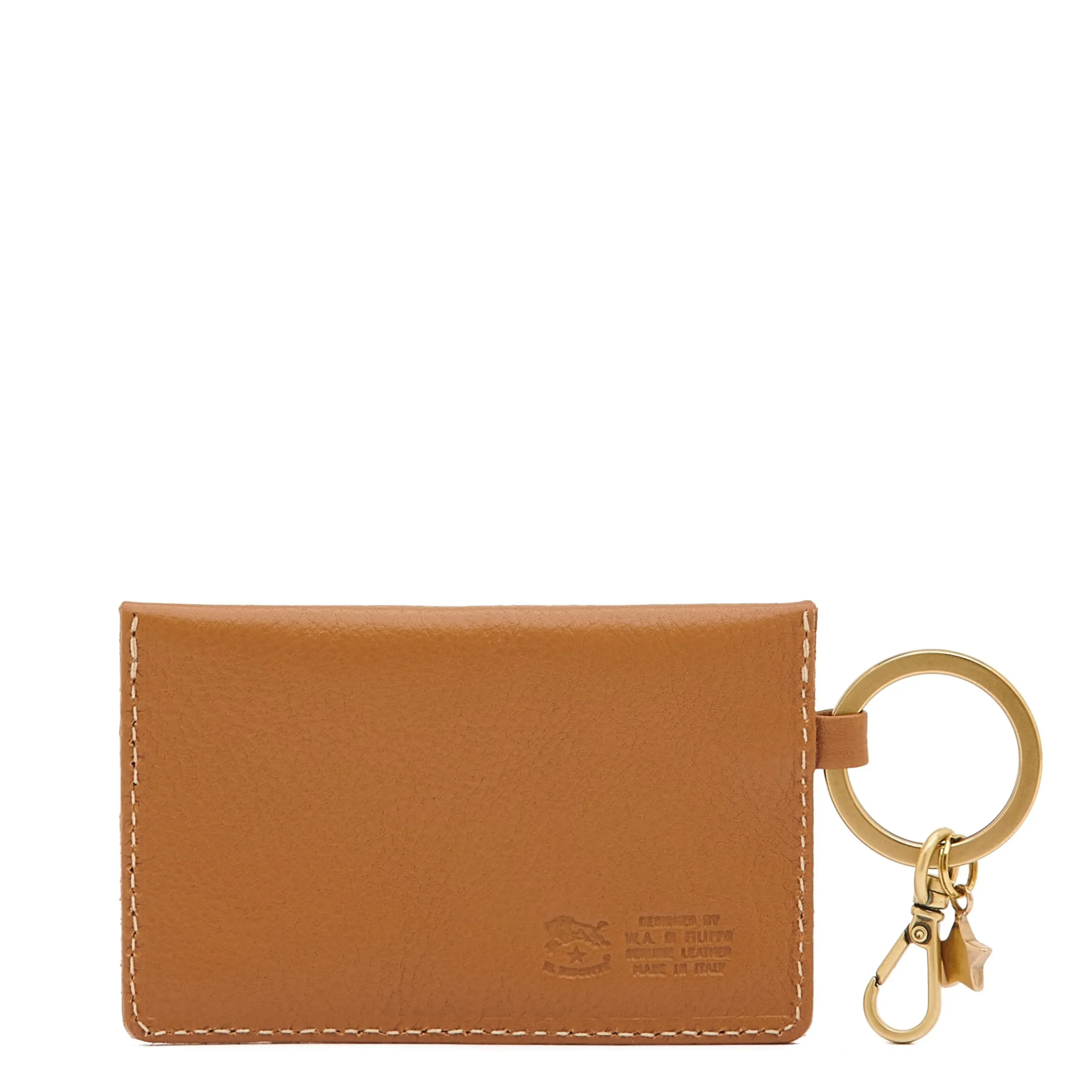 Scarlino Women's keyring in leather color gianduia