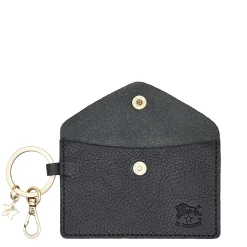 Scarlino Women's keyring in leather color black