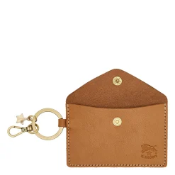 Scarlino Women's keyring in leather color gianduia