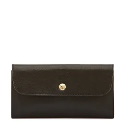 Siena Women's continental wallet in leather color black