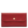Siena Women's continental wallet in leather color red