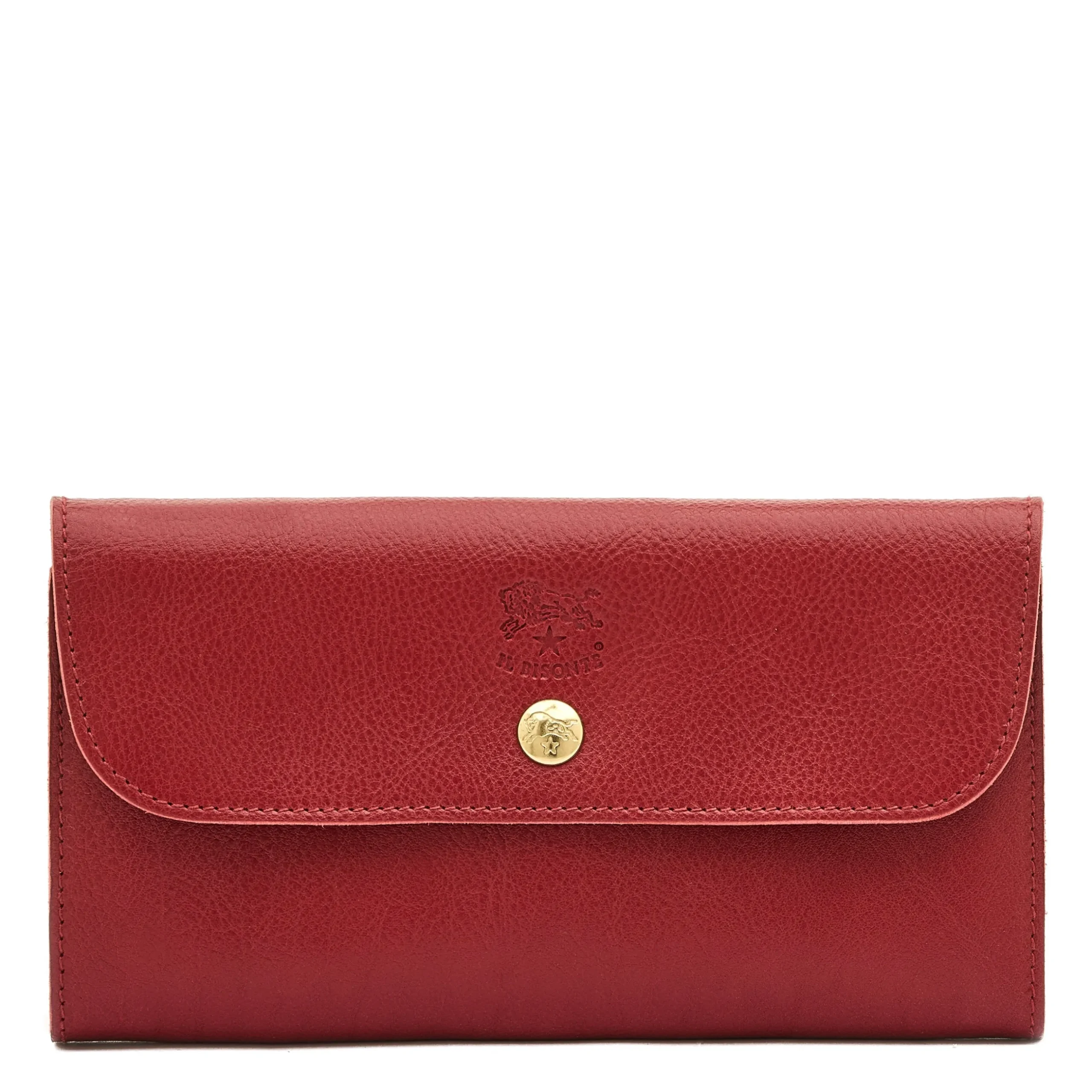 Siena Women's continental wallet in leather color red