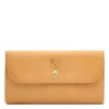 Siena Women's continental wallet in leather color natural