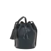 Silvia Women's bucket bag in leather color blue