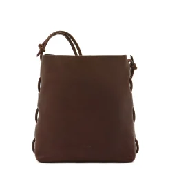 Snodo Women's shoulder bag in vintage leather color coffee