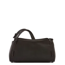 Snodo Women's shoulder bag in vintage leather color black