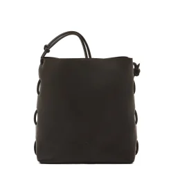 Snodo Women's shoulder bag in vintage leather color black