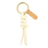 Snodo Women's keyring in leather color milk