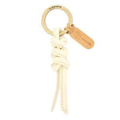 Snodo Women's keyring in leather color milk