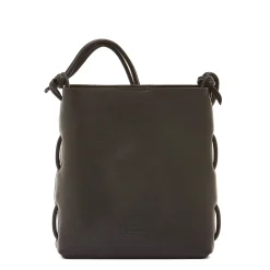 Snodo Women's shoulder bag in vintage leather color black