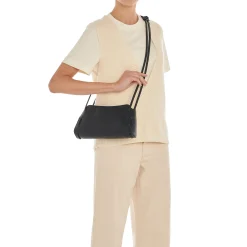 Snodo Women's shoulder bag in vintage leather color black