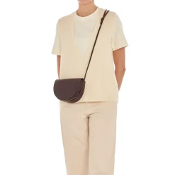 Snodo Women's crossbody bag in vintage leather color coffee