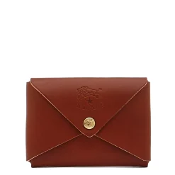 Sovana Card case in leather color sepia
