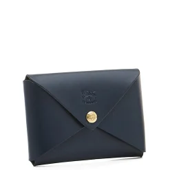 Sovana Card case in leather color blue
