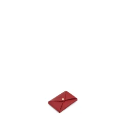 Sovana Card case in leather color ruby red