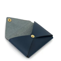 Sovana Card case in leather color blue