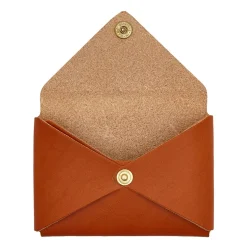 Sovana Card case in leather color caramel
