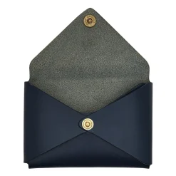 Sovana Card case in leather color blue