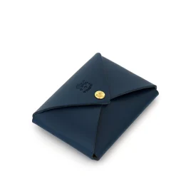 Sovana Card case in leather color blue