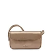 Studio Women's crossbody bag in metallic leather color metallic bronze