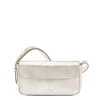 Studio Women's crossbody bag in metallic leather color metallic silver