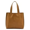 Talamone Women's tote bag in leather color gianduia