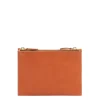 Talamone Women's clutch bag in leather color caramel