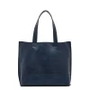 Talamone Women's tote bag in leather color blue