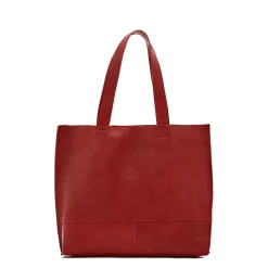 Talamone Women's tote bag in leather color red