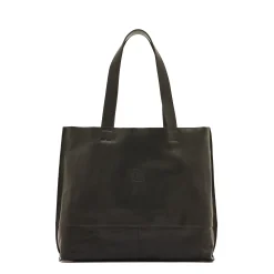 Talamone Women's tote bag in vintage leather color black