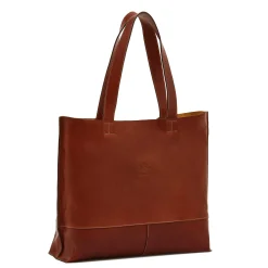 Talamone Women's tote bag in vintage leather color sepia