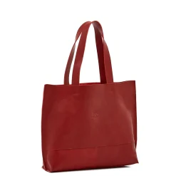 Talamone Women's tote bag in leather color red