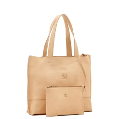 Talamone Women's tote bag in leather color natural