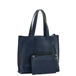 Talamone Women's tote bag in leather color blue