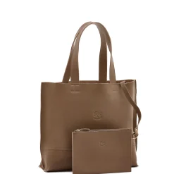 Talamone Women's tote bag in leather color light grey