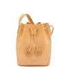 Tessa Women's bucket bag in leather color natural