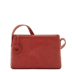 Tessa Women's crossbody bag in leather color red