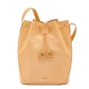 Tessa Women's bucket bag in leather color natural