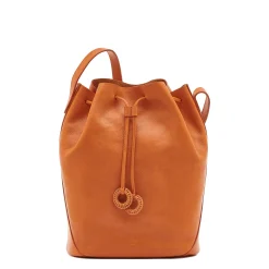 Tessa Women's bucket bag in leather color caramel